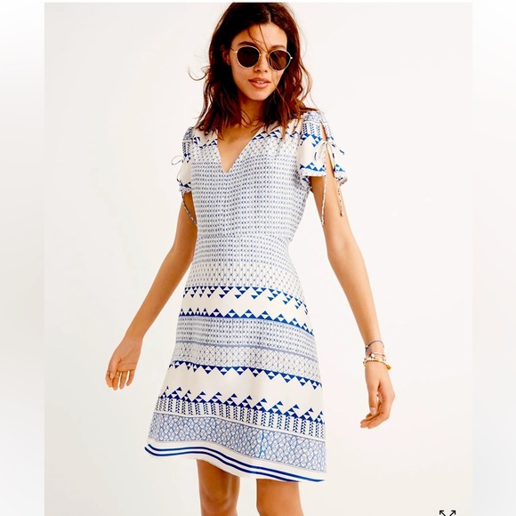 MADEWELL Poppy Dress in Ionian Tile Size 00 NEW WITHOUT TAGS - Picture 1 of 7